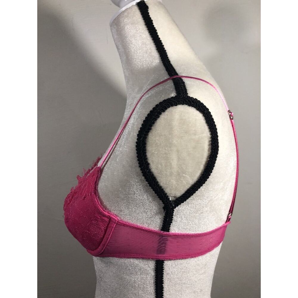 Vintage VICTORIA SECRET 34B 34 B Balconet Bra Pink Very Sexy EUC VS - Picture 7 of 9